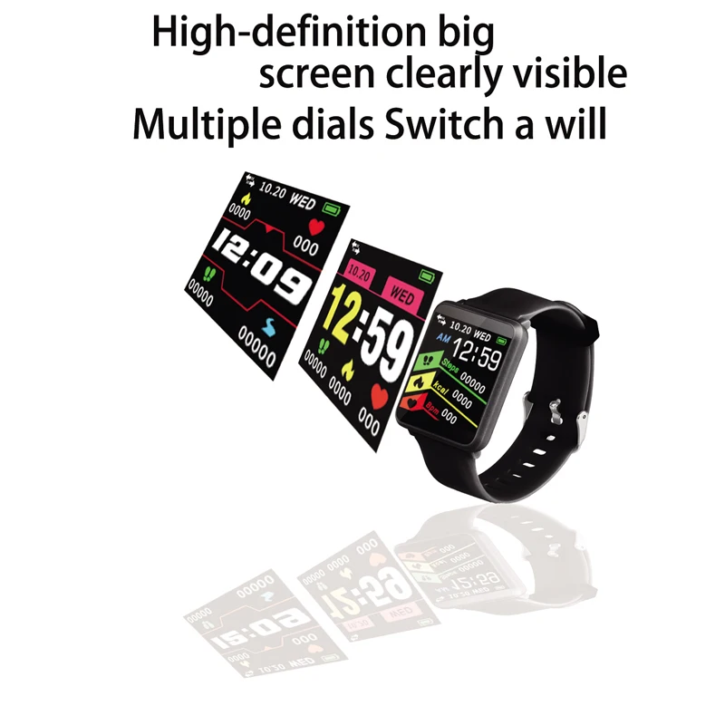 Fitness Tracker F1 Smart Bracelet Men Sport Smartwatch Heart Rate Monitor Band Blood Pressure Watches For Android IOS | Электроника