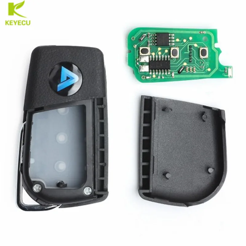 Запасной дистанционный ключ KEYECU 433 МГц 4D67 для Toyota Prado 120 RAV4 Kluger Avensis Tarago P/N: 50171|Ключ