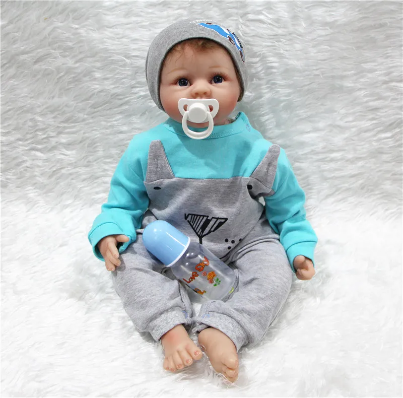 Силиконовые куклы реборн для мальчиков мягкое тело 22 дюйма кукла новорожденных