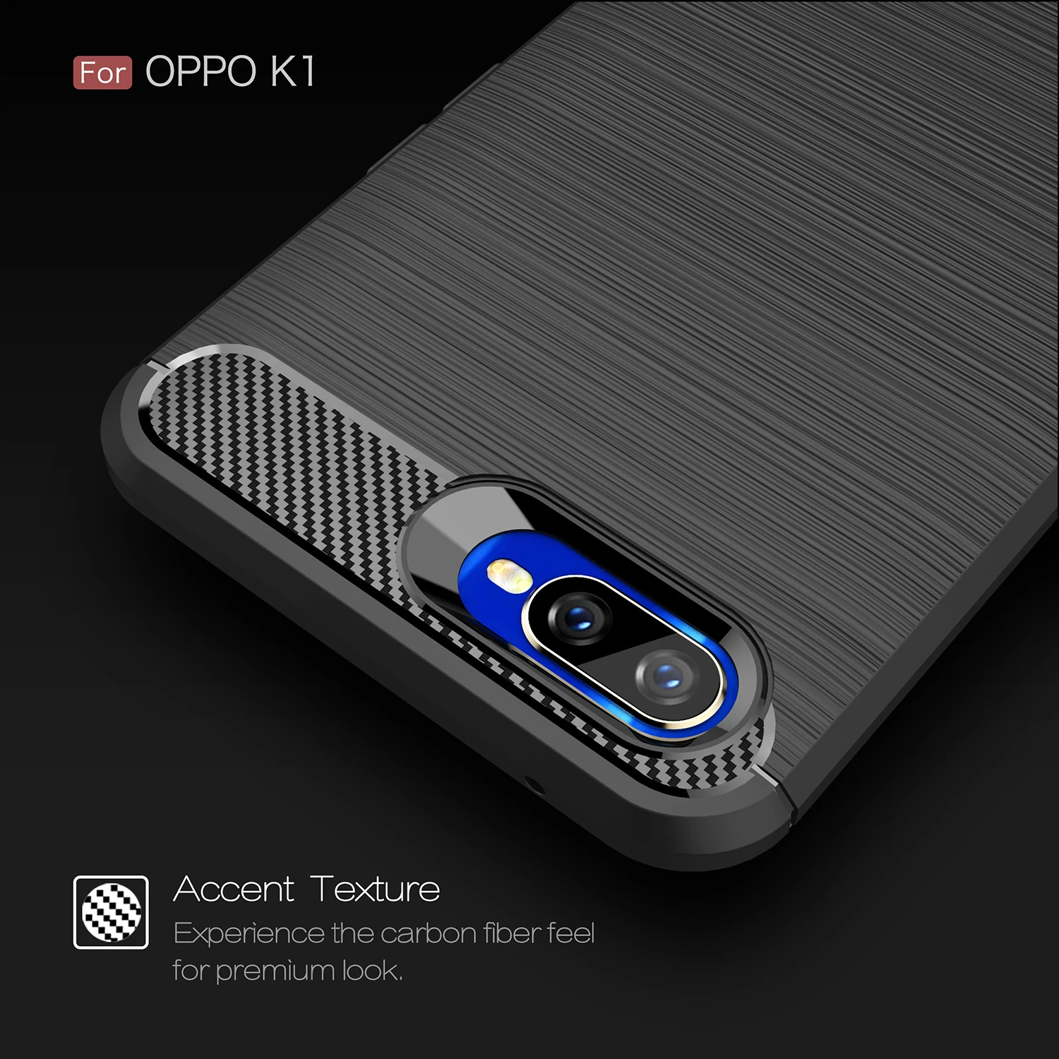 Чехол для OPPO K1 мягкий силиконовый бампер из ТПУ ударопрочный противоударный
