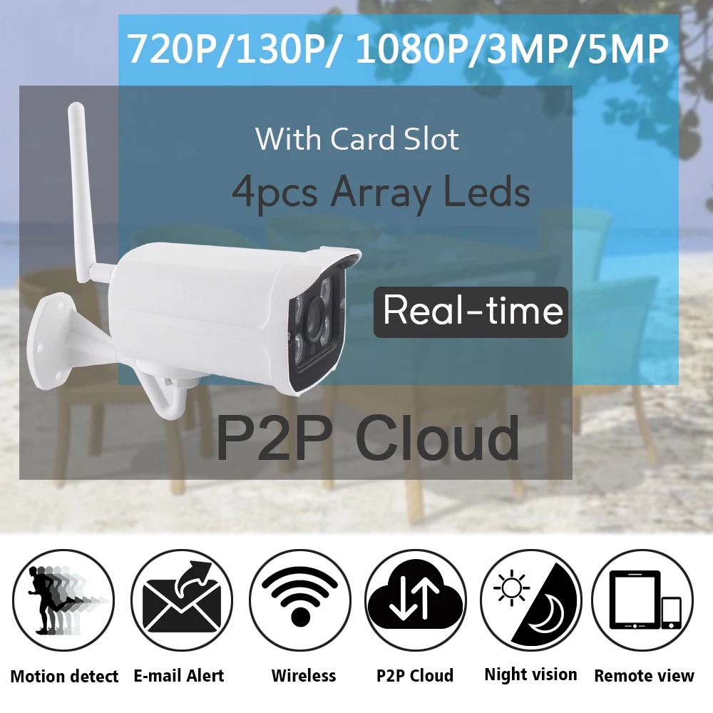 OUERTECH Wifi IP камера 1080P/3MP/5MP WIFI Проводная ONVIF P2P CCTV цилиндрическая наружная ночного