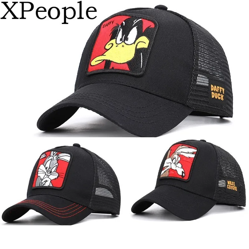 

XPeople Men's Hat Adjustable Relaxed Fit Team Arch Donald Duck Strapback Cap Embroidered Dad Hat for Men and Women