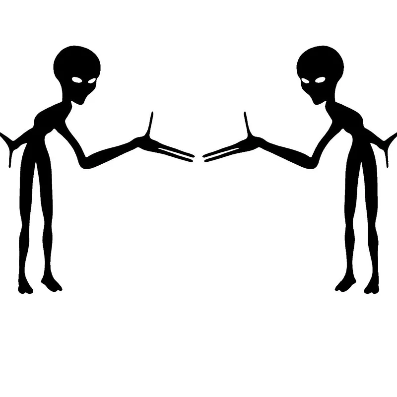 Виниловые наклейки с изображением 2 Зомби инопланетянина силуэт автомобиль