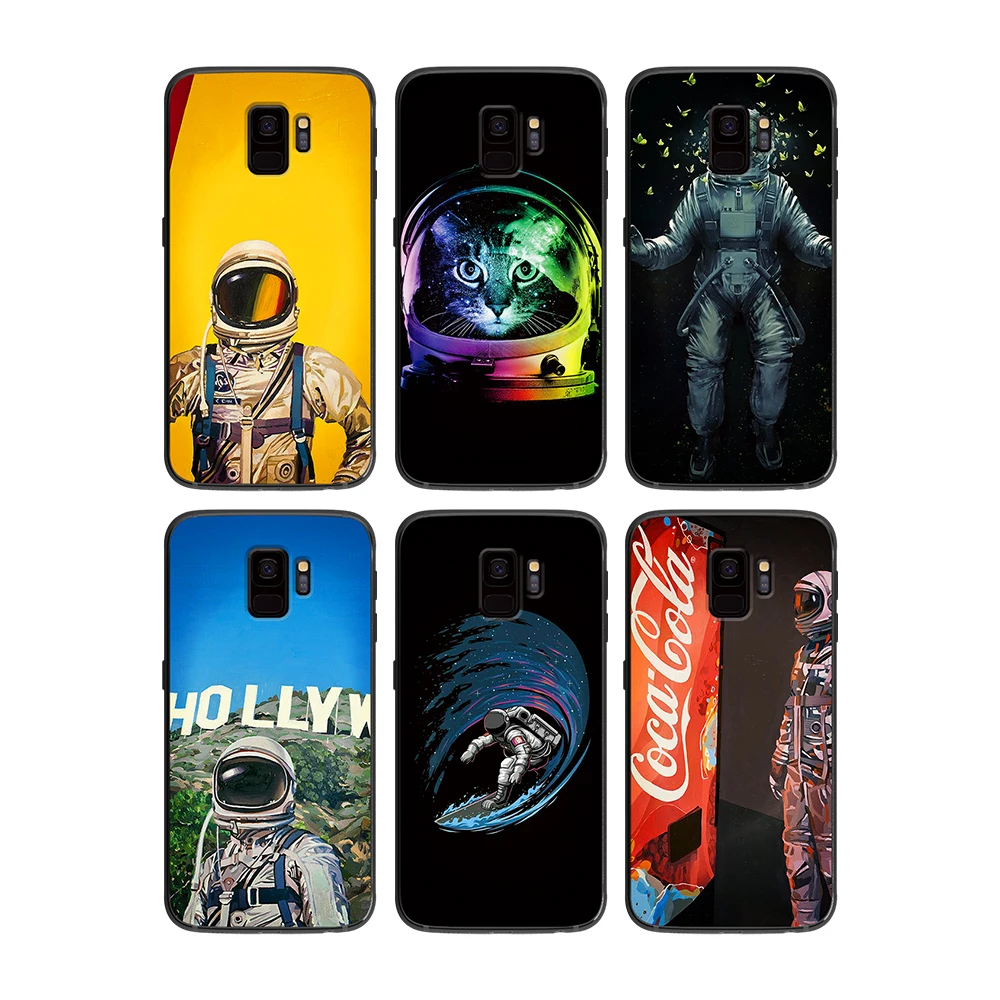 Sky meteorite art astronaut soft phone cover case for Samsung Galaxy S6 S7 S8 S9 S10e Plus Note 8 9 CASES | Мобильные телефоны и
