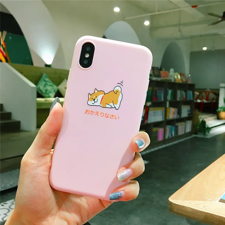 Матовый Мягкий термополиуретан чехол для iphone 7 plus 6 S 8 Plus японский стиль милый