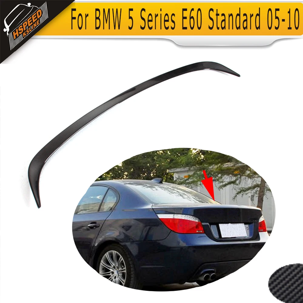 Спойлер для багажника BMW E60 Standard 2004 2010 из углеродного волокна|spoiler wing|trunk lip spoilertrunk |