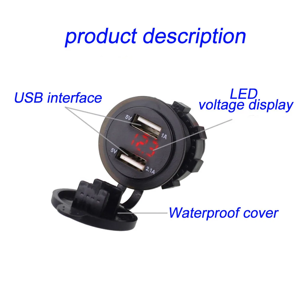 PC Multifuctional прикуриватель Автомобильный светодиодный вольтметр адаптер двойной USB