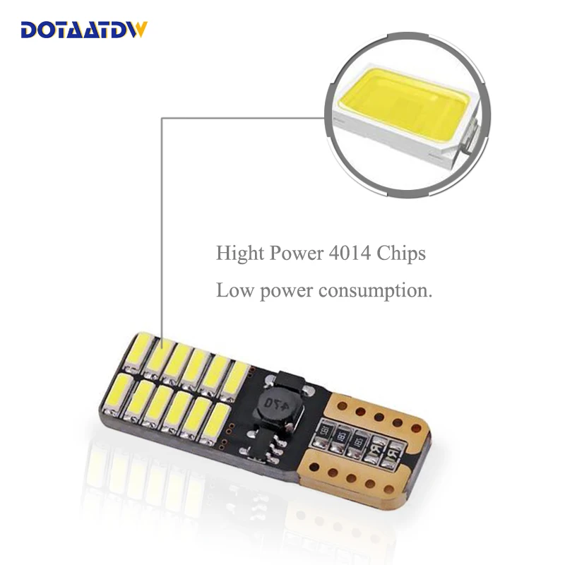 2x Canbus автомобиль клин светильник W5W T10 светодиодный 4014 SMD авто лампы ксеноновые