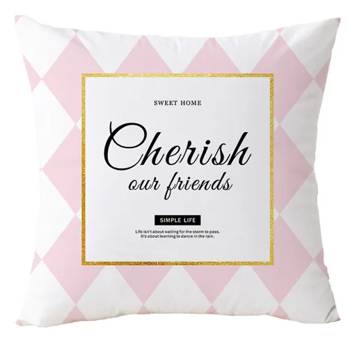 K 45x45cm Розовый фламинго геометрический Чехлы Home Decor бархатное покрытие для подушки для дивана 45*45 см Декоративные подушки "Ананас" Чехол - Цвет: K 45x45cm