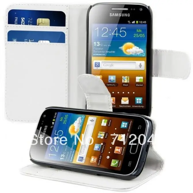 Черный белый чехол-кошелек из искусственной кожи для Galaxy Ace 2 складной