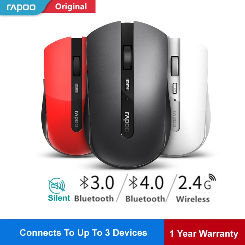 

Беспроводная Бесшумная мышь Rapoo, многорежимная, 7200 м, переключение между устройствами Bluetooth и 2,4G Connect n3, мышь 1600 точек/дюйм, компьютерная мышь ...