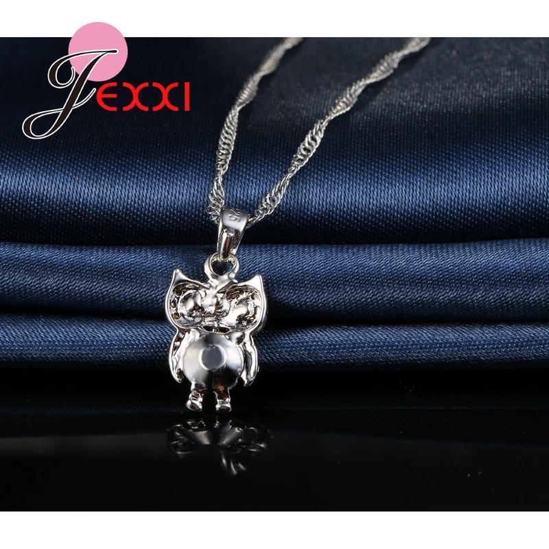 Африканские AAA хрустальные бусы ожерелье с совой серьги из стерлингового серебра