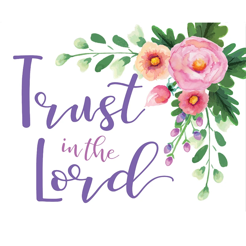 

Happymems DIY 5D Round Trust-In-The-Lord Diamond Painting Partial Square Craft Flower Diamond Painting