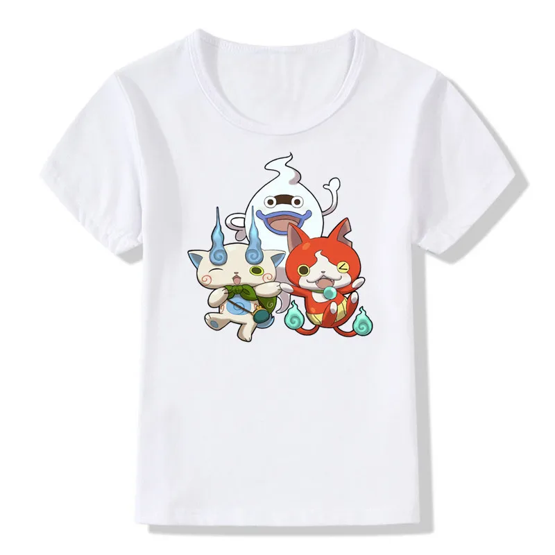 Детская куртка с принтом в виде Yo Kai Watch призраки футболка О образным вырезом