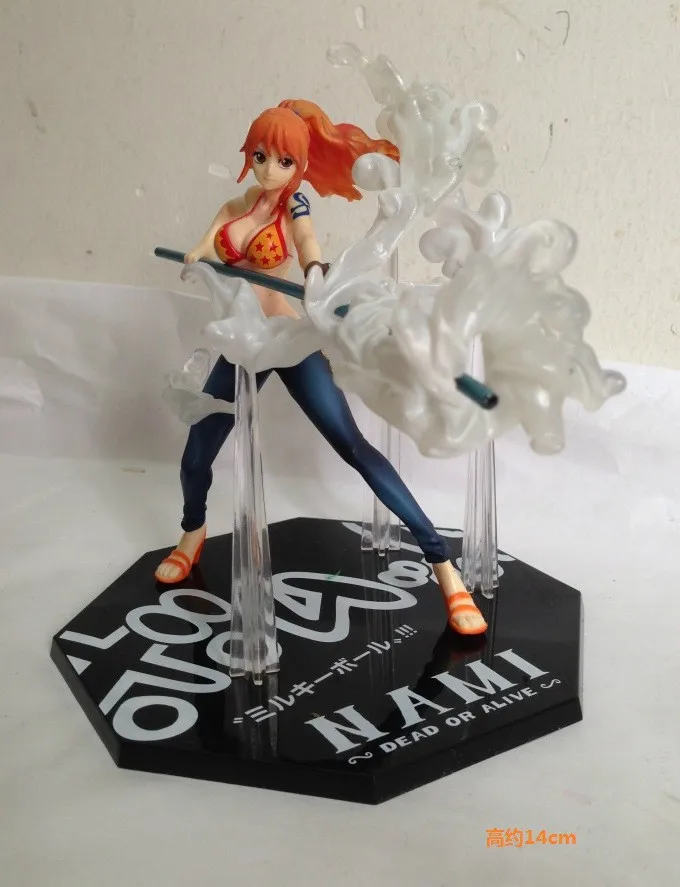 Одна фигурка Nami молочный шар Битва вер. ПВХ Фигурка 15 см цельнокроеный, нами Коллекционная модель игрушечная Статуэтка Одна деталь кукла