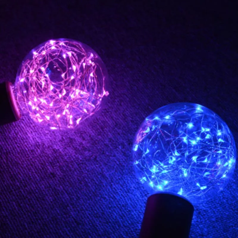 Рождественский Декор лампа LED RGB Edison Звездная Фея Строка красочная лампочка E27