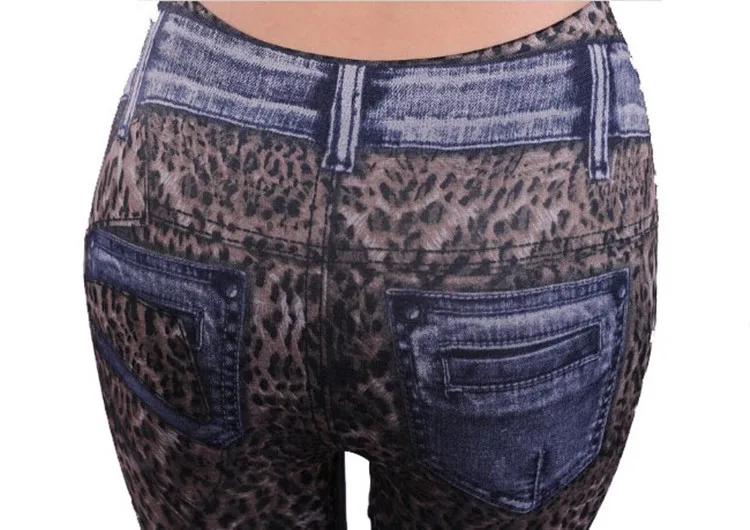 MOBTRS Leggings Woman Fashion Leopard Print Ankle-Length Trousers For Women Thin Slim Pencil Pants Female | Женская одежда