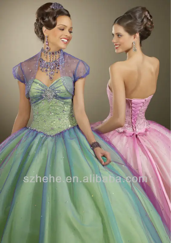 JM.Bridals CY1808 Pretty Ball gown Beaded with jacket Tulle colorful quinceanera dresses pictures|gown purple|gown lace sleevesgown dress |