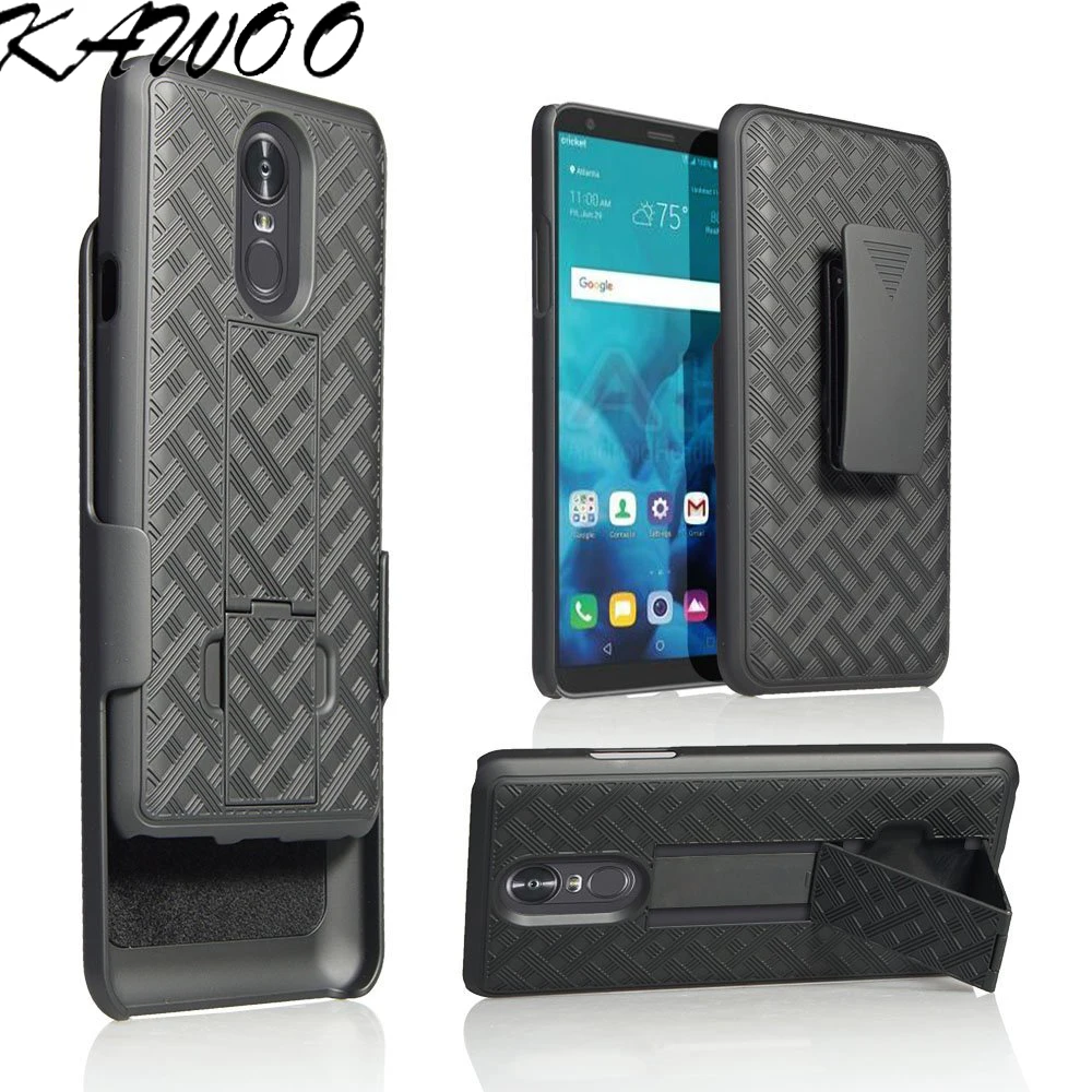 Комбинированный защитный чехол с зажимом для ремня ударопрочный LG Stylo 4