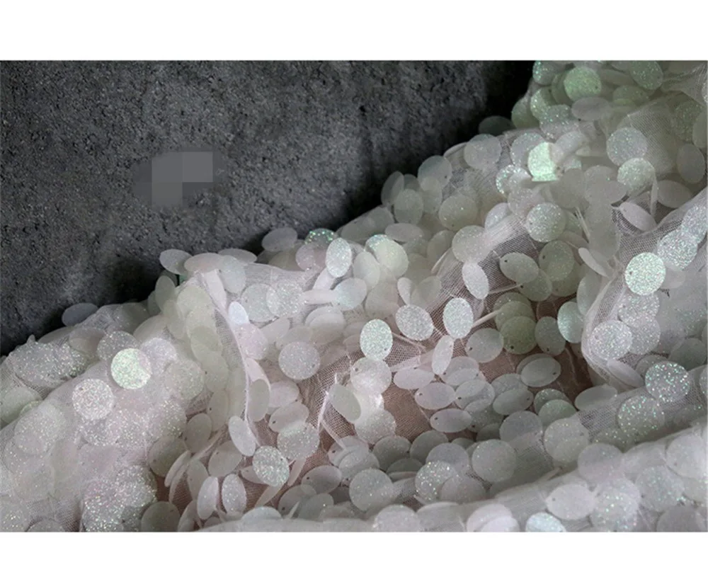 45 см * 150 см/шт. Калейдоскоп с блестками Лазерная Матовая сетка круглая