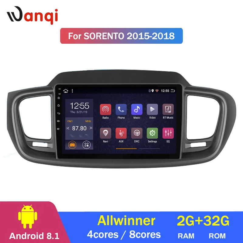 2G ram 32G rom Android 8,1 автомобильный dvd-плеер gps головное устройство для KIA SORENTO- аудио Радио Стерео навигация