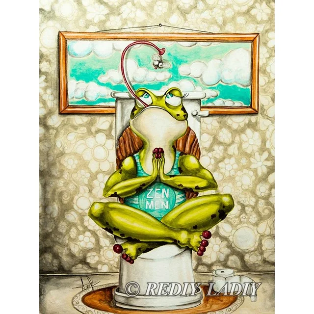 5D бриллиант картина мультфильм лягушка полный квадратный/круглый кристалл бриллиантовой вышивки изображение Стразы мозаики домашний декор - Цвет: AP976