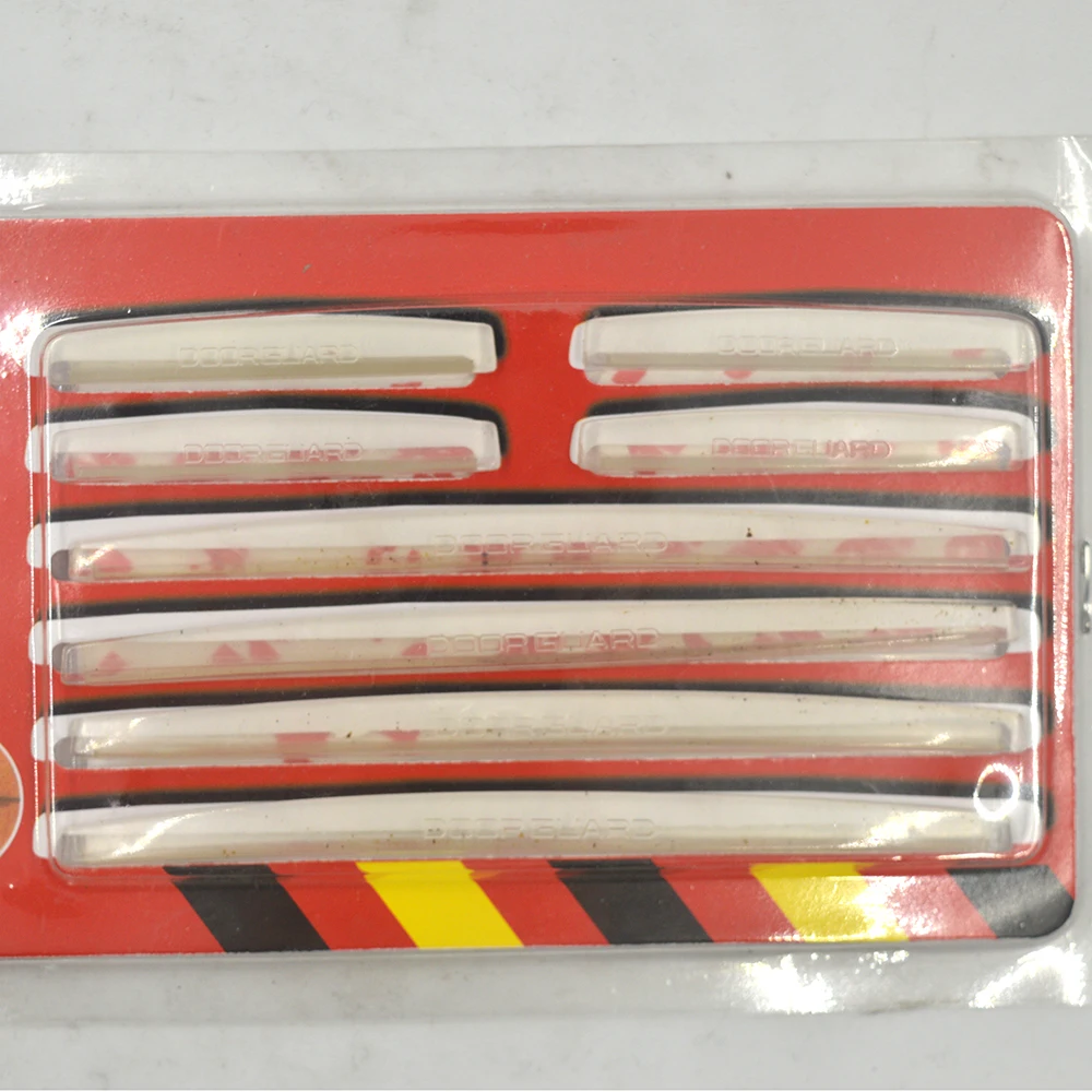 

8pcs/set Car Door Collision avoidance Stick Rubber strip Auto Anti rub bar Car Crash Barriers Door Guard Collision Car styling