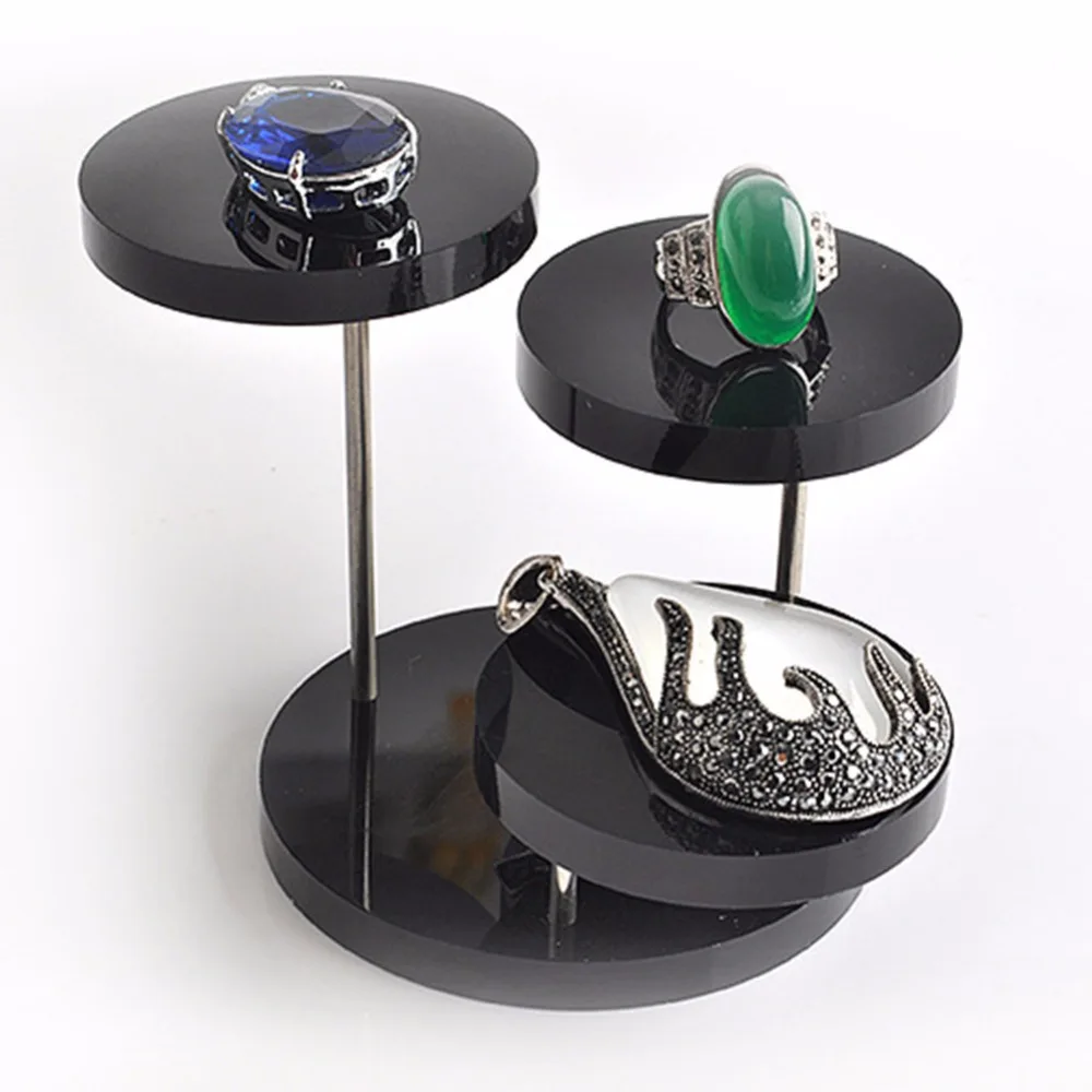 Новый органайзер для ювелирных изделий прозрачная подставка дисплея 3 лотка