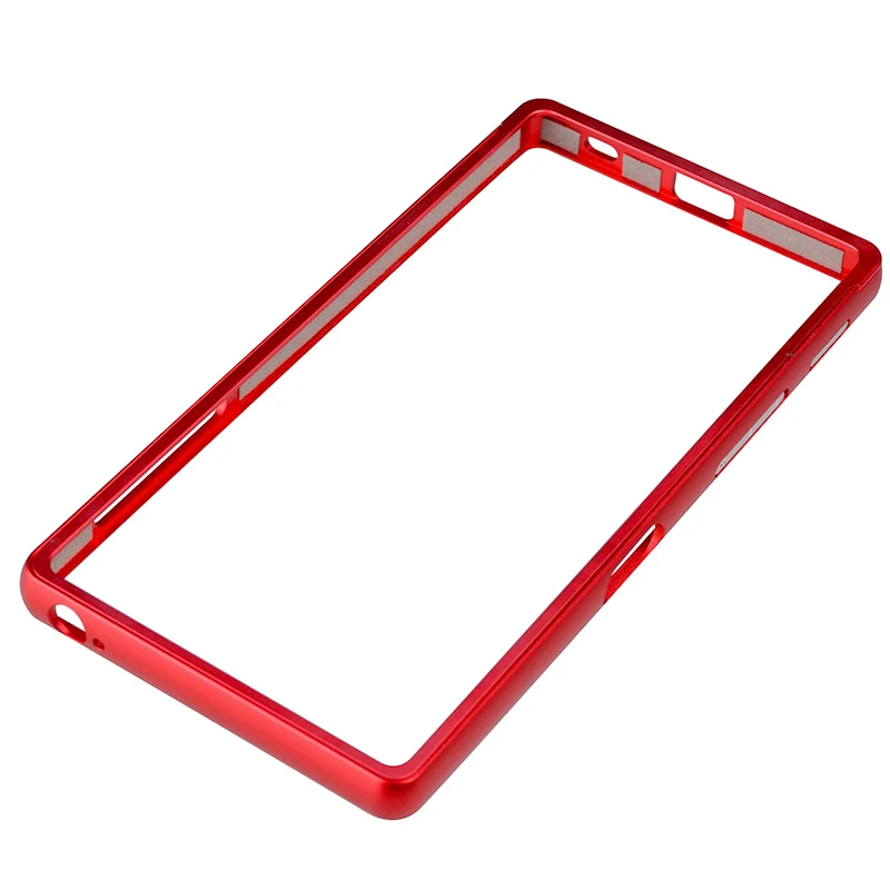 Красный Для sony Xperia Z3 чехол D6603 D6643 D6653 D6616 D6633 гибридная Жесткая Броня крышка тяга и толчок металлический алюминиевый бампер рамка Fundas - Цвет: Красный
