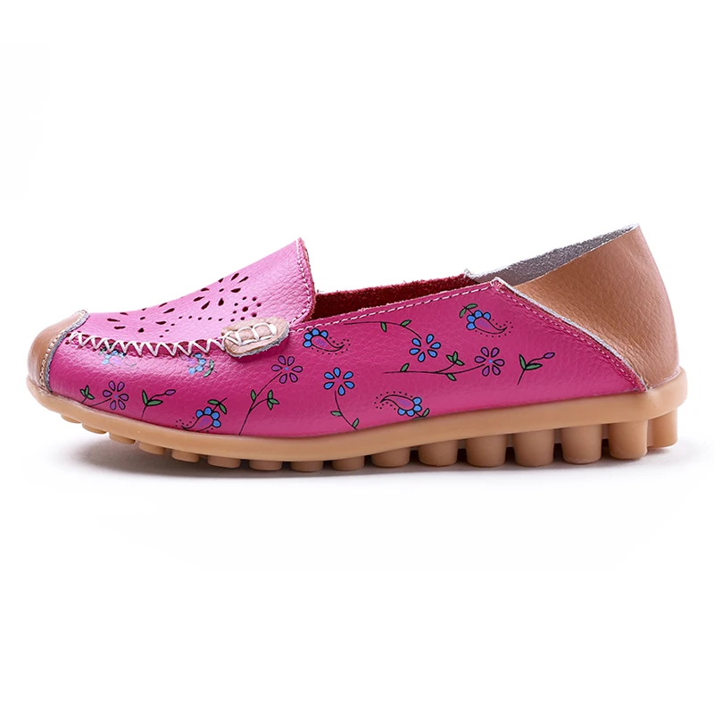 Мокасины BeckyWalk женские из натуральной кожи модные туфли на плоской подошве с