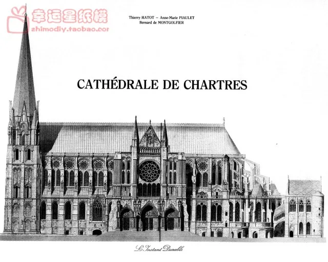 Винтажная коммерческая модель с ручным рисунком берега архиепископа 3D бумажная