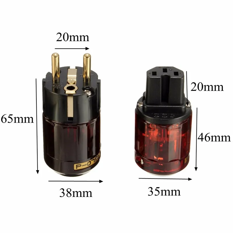LEORY C-07P P-079e штепсельная вилка IEC позолоченный ЕС аудио разъем HiFi Латунь шнур