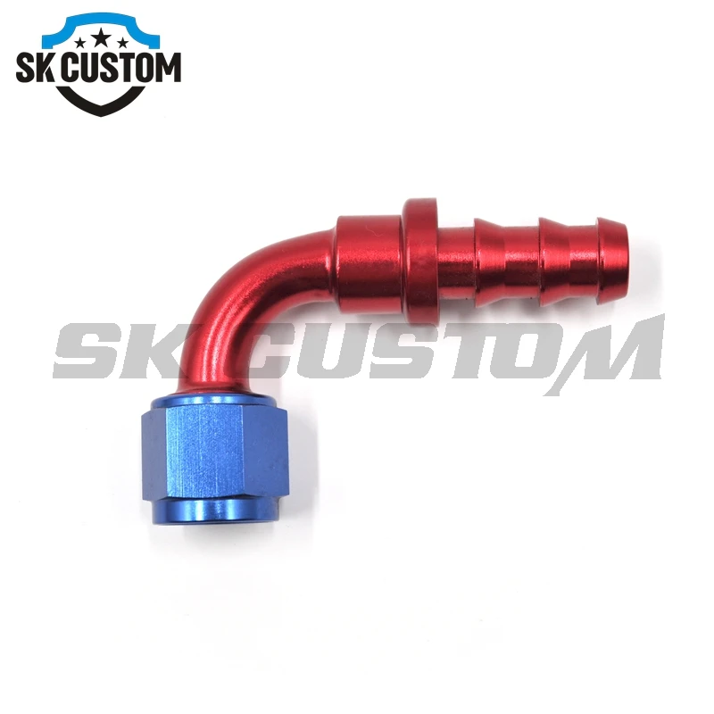 Sk custom Racing 4 шт. фитинг нажимной конец шланга прямой + 45 90 180 градусов