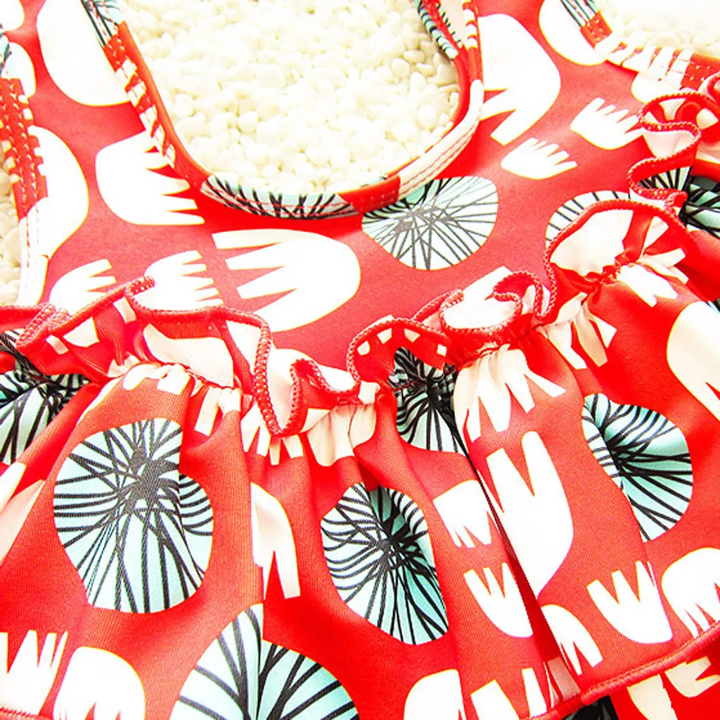 SAGACE/купальник бикини с рюшами для маленьких девочек Комплекты купальных