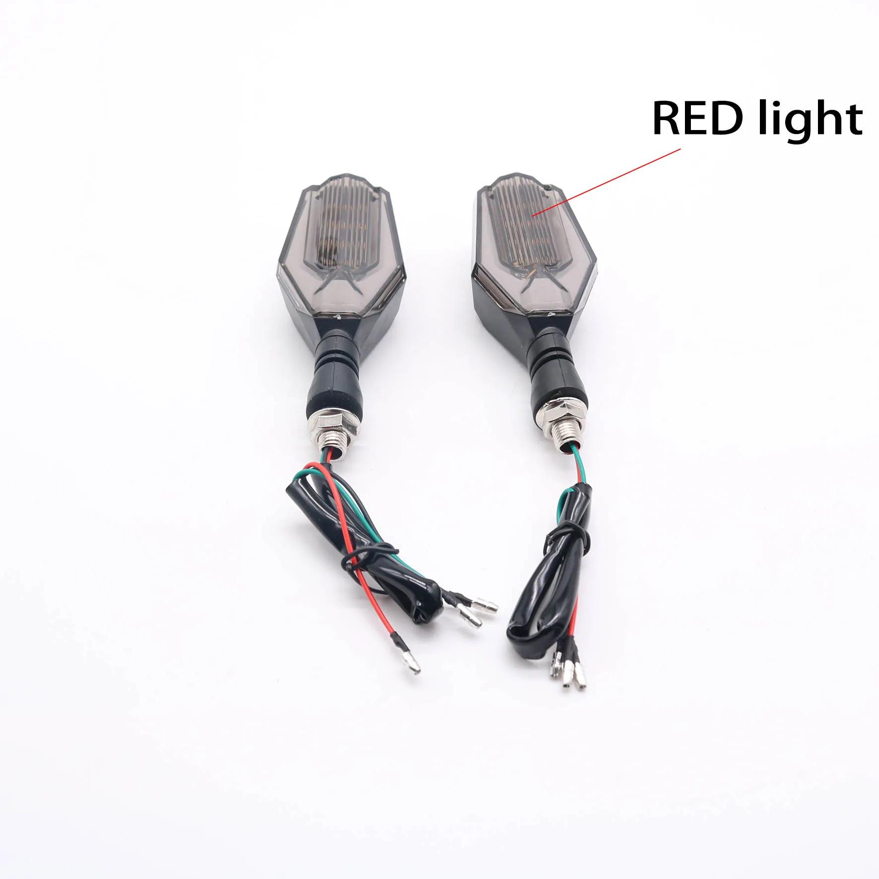 RED light Универсальный двигатель мотоцикла регулируемый угол алюминиевый номерной знак рамка со светодиодным индикатором светильник держатель кронштейн - Цвет: RED light