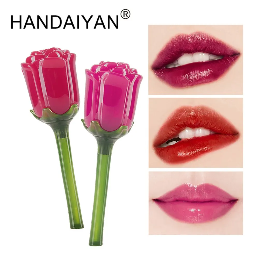 HANDAIYAN новинка 2019 розовый блеск для губ женская мода Макияж косметика 5 видов