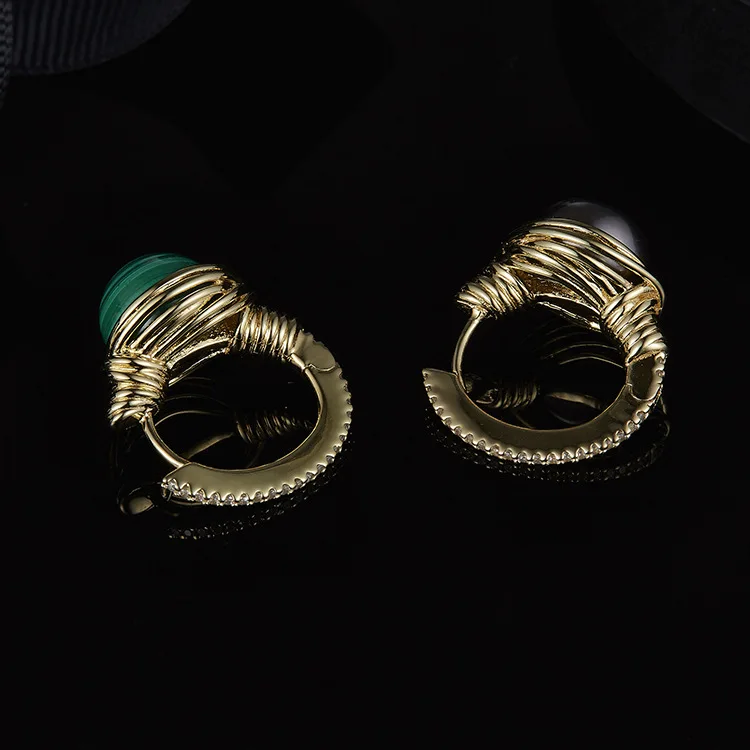 Серьги-подвески женские Асимметричные из серебра 925 пробы с пресноводным