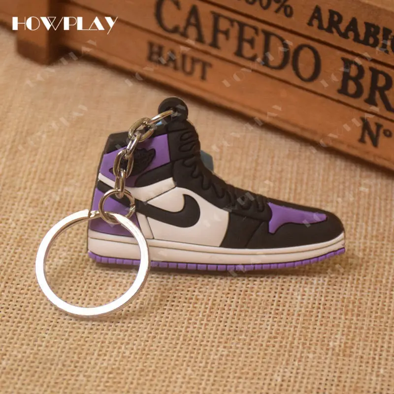 AJ-040 HowPlay мини кроссовки брелки jordan 1 сумка очарование Баскетбольная обувь модельный брелок AJ1 подвеска на рюкзак держатель для ключей креативные подарки - Цвет: AJ-040