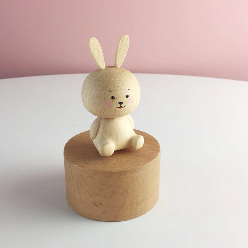 Kawaii Zakka музыкальные коробки деревянная музыкальная шкатулка деревянные поделки Ретро подарок на день рождения Дети Винтаж украшение дома аксессуары Горячая Распродажа