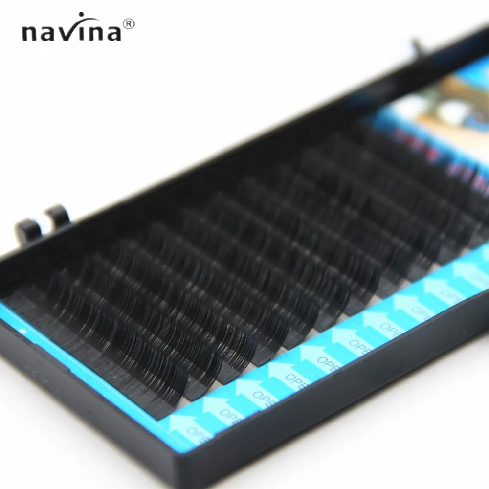 Накладные ресницы Navina J/B/C/D Curl из искусственной норки шелковые для наращивания