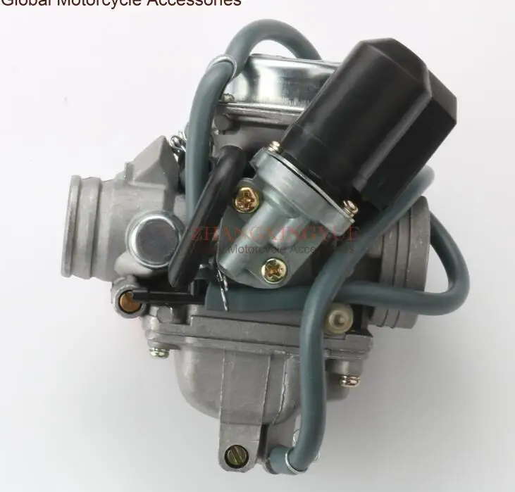 PD24J carburetor Scooter 58.5mm NON Egr Cylinder Head Big Bore Kit A9 camshaft 42mm air filter for GY6 125cc 150cc upgrade 155cc 152QMI 157QMJ 4T - Цвет: PD24J carburetor