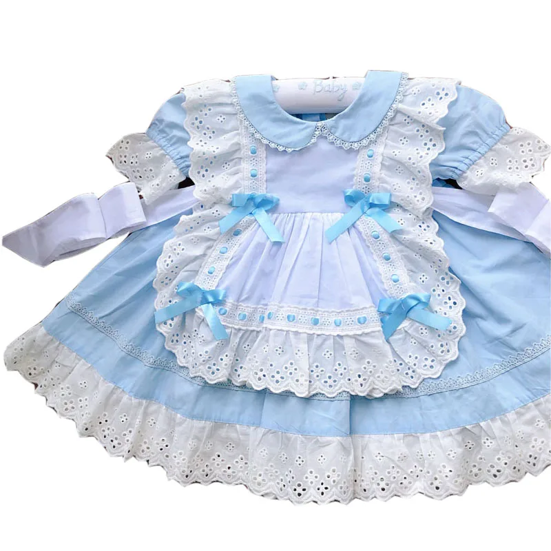 New Arrive Summer Dress Baby Girl Vintag Birthday Party Princess Lace Bow Dresses for 1-5 Girls with Doll Costumes | Детская одежда и