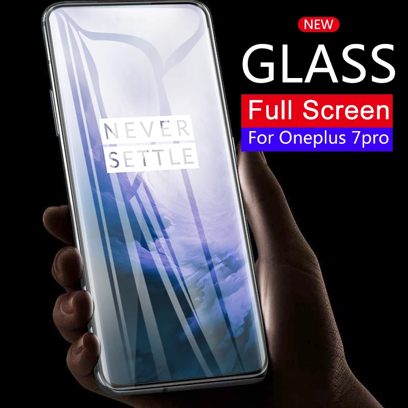 Изогнутое стекло GerTong для Oneplus 7 Pro закаленное с закругленными краями One Plus