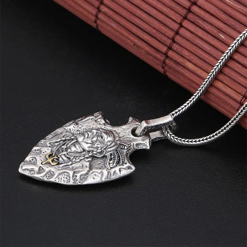 2019 Этнический индийский подвеска "Летящий орел с пером" 100% серебряное украшение для мужчин и женщин, ожерелье моды P25.