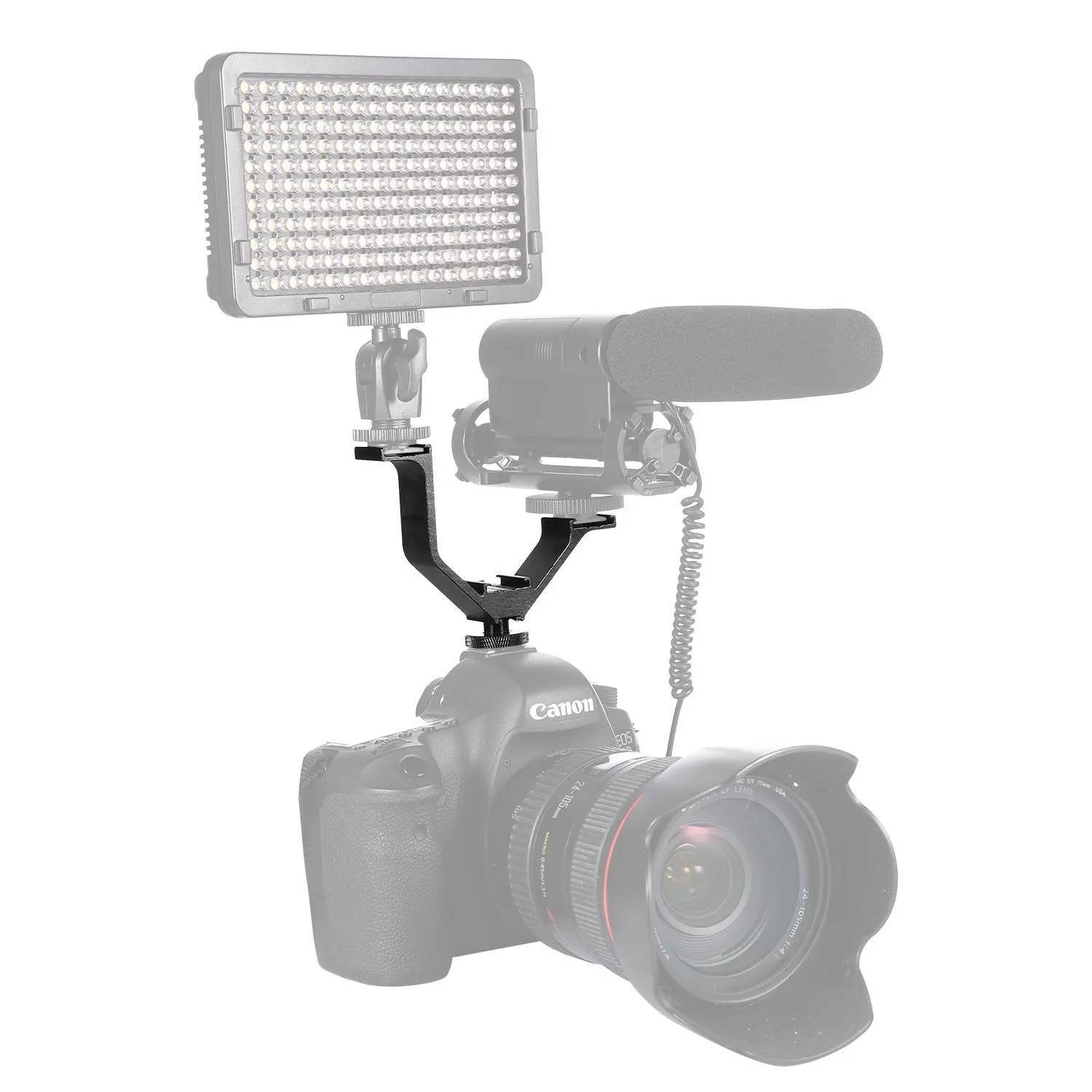 EASY HOOD EVB 105 Camera DSLR тройное крепление Горячий башмак V образный кронштейн для