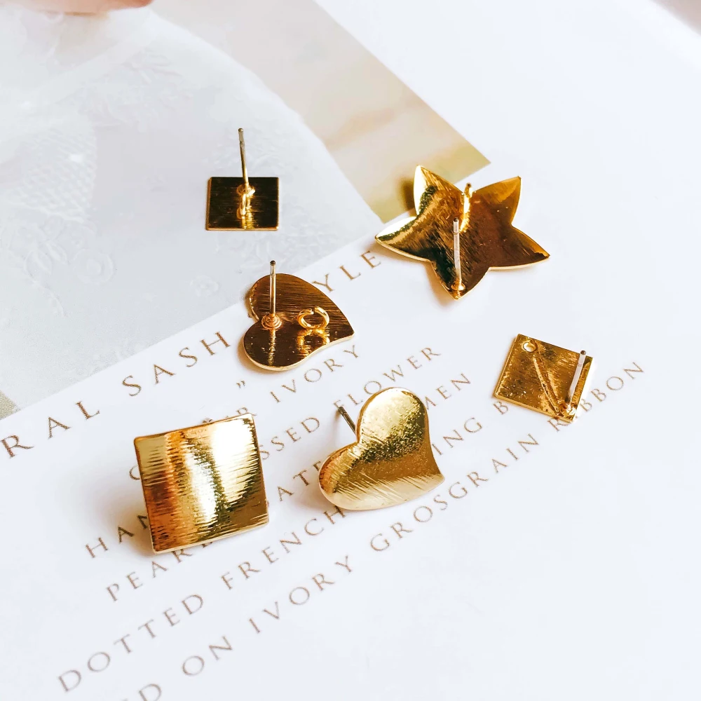 KC Позолоченные серьги-гвоздики аксессуары круглые серьги со звездой Ювелирное