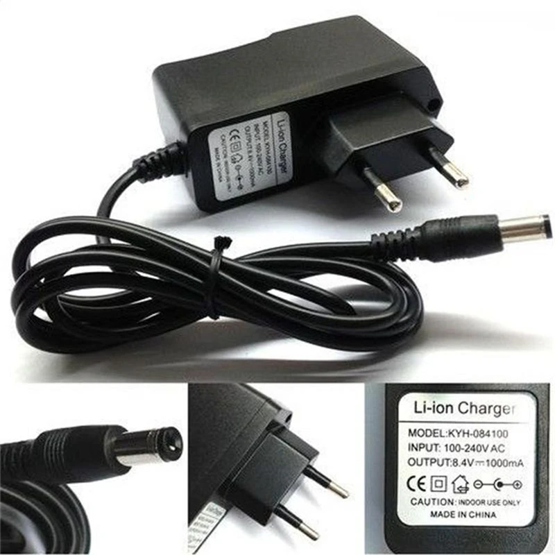 50 ШТ. США/ЕС/АС/ВЕЛИКОБРИТАНИЯ Plug 8.4 В 1A Зарядное Устройство для T6 P7 СВЕТОДИОДНЫЙ