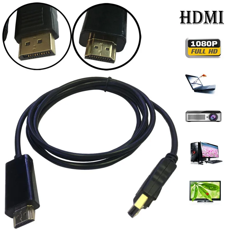 Кабель DisplayPort DP-HDMI (штекер)/HDMI (штекер) 1 8 м высокая скорость | Компьютеры и офис