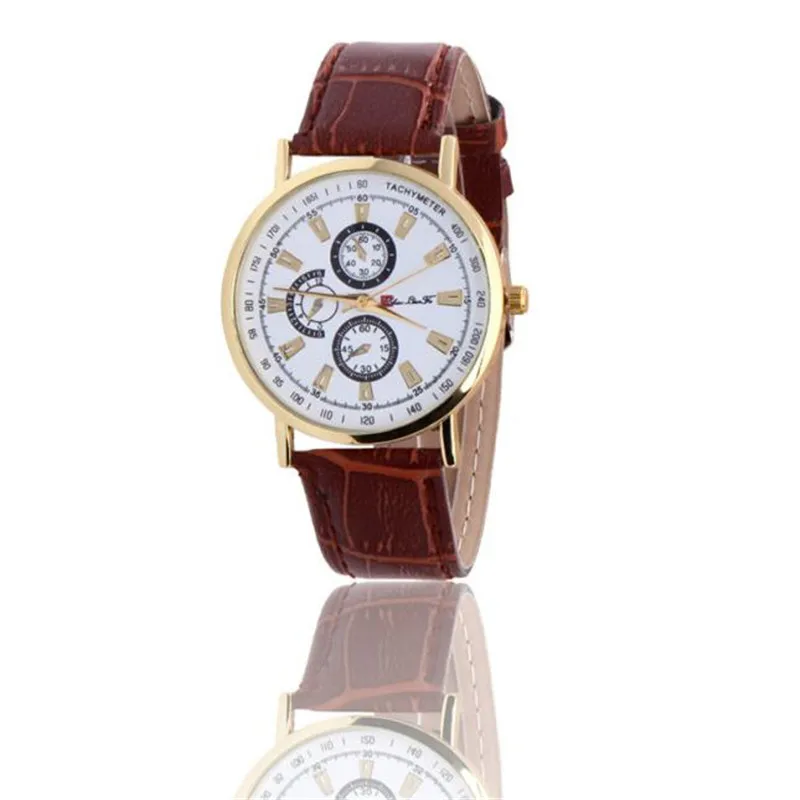 Мужские часы римские кожаные аналоговые наручные кварцевые модные для мужчин