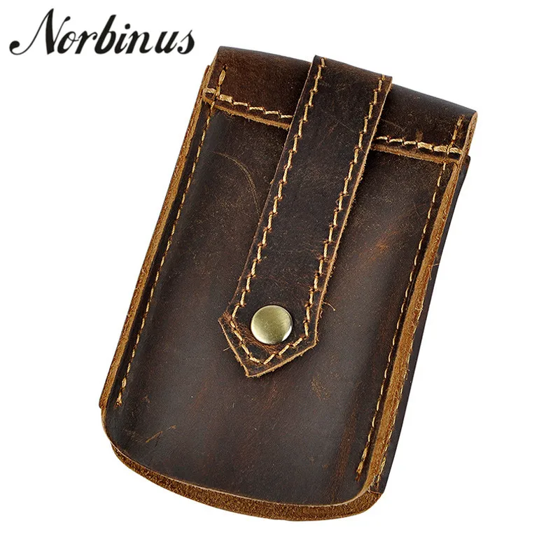 

Мужской чехол для ключей Norbinus из натуральной кожи, органайзер для автомобильных ключей, петля для ключей, мужской держатель для ключей, коше...